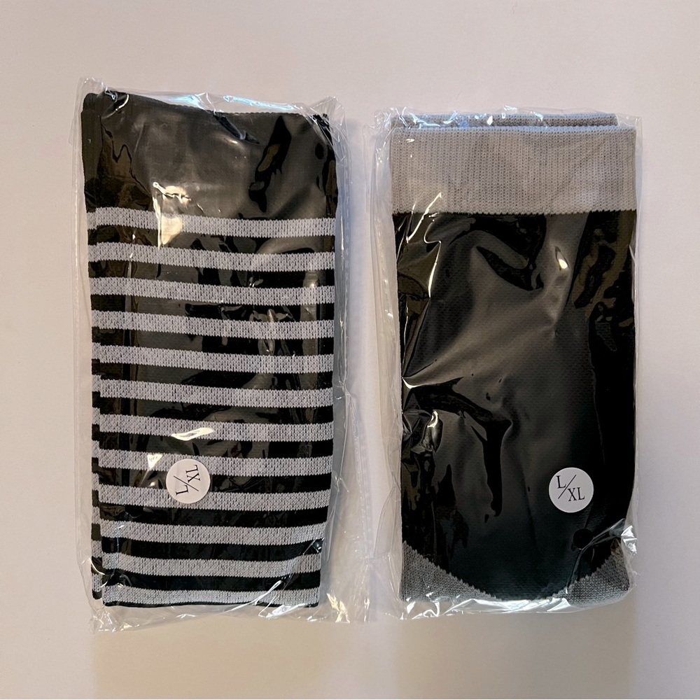 Grey and Black Compression Socks 2 pack New Women’s L/XL